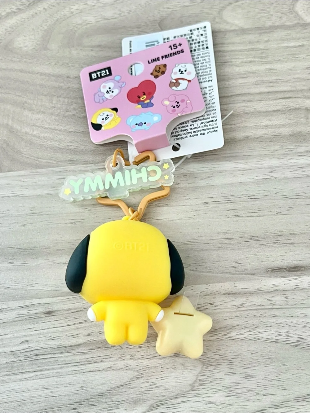 **Unavailable**BTS BT21 Mini LED Light Up Keychain - CHIMMY (Jimin)